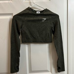 Gymshark cropped long sleeve workout shirt